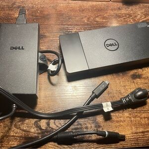 Dell Black Docking Station with Power Adapter and Cables